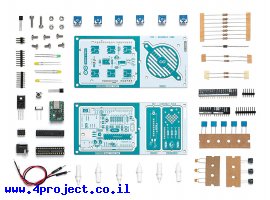 תמונה של מוצר כרטיס פיתוח Arduino - ערכת הלחמה של כרטיס דמוי UNO ומגן סינטיסייזר אודיו