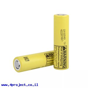 סוללה 18650 Li-Ion 3.7V/2500mAh - LG HE4
