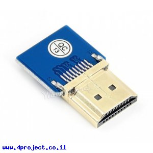 מחבר לכבל HDMI-DIY - מתאם HDMI זכר אופקי