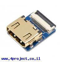 מחבר לכבל HDMI-DIY - מתאם HDMI נקבה אופקי