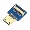 מחבר לכבל HDMI-DIY - מתאם mini-HDMI זכר אופקי