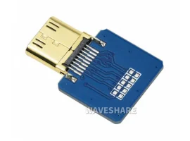 תמונה של מוצר מחבר לכבל HDMI-DIY - מתאם mini-HDMI זכר אופקי