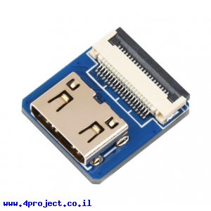 מחבר לכבל HDMI-DIY - מתאם mini-HDMI נקבה אופקי