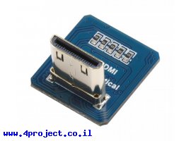 תמונה של מוצר מחבר לכבל HDMI-DIY - מתאם mini-HDMI זכר אנכי
