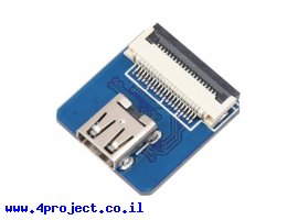תמונה של מוצר מחבר לכבל HDMI-DIY - מתאם micro-HDMI נקבה אופקי