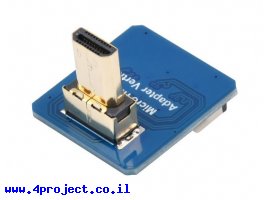 תמונה של מוצר מחבר לכבל HDMI-DIY - מתאם micro-HDMI זכר אנכי