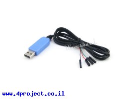 תמונה של מוצר מתאם USB ל-UART, כבל PL2303 5V - יציאות 3.3V