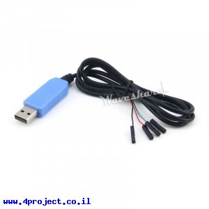 מתאם USB ל-UART, כבל PL2303 5V - יציאות 3.3V