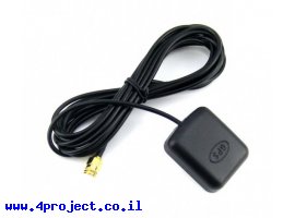 תמונה של מוצר אנטנה ל-GPS, מארז מגנטי, חיבור SMA