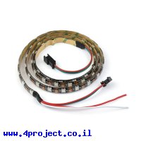 רצועת לדים Addressable RGB - אורך 1 מטר, 60 לדים (WS2812B)