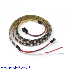 רצועת לדים Addressable RGB - אורך 1 מטר, 60 לדים (WS2812B)