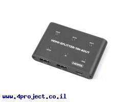 תמונה של מוצר מפצל HDMI 4K, כניסה 1 ל-4 יציאות