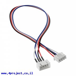 כבל מאריך למחברי JST-XH 4-pin - אורך 30 ס"מ