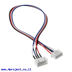 כבל מאריך למחברי JST-XH 4-pin - אורך 30 ס"מ