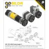 גלגלת רצועת תזמון GT2 6mm לציר 14 מ"מ, תבנית goBILDA - עם 60 שיניים