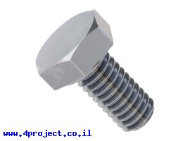 תמונה של מוצר בורג ראש משושה M4x8mm - חבילה של 25