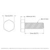 בורג ראש משושה M4x12mm - חבילה של 25