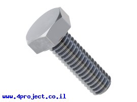 תמונה של מוצר בורג ראש משושה M4x12mm - חבילה של 25