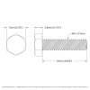 בורג ראש משושה M4x16mm - חבילה של 25