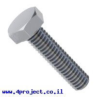 בורג ראש משושה M4x16mm - חבילה של 25