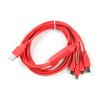 כבל USB של 4 ראשים - עם HUB, חיבור USB-A בצד המחשב