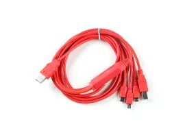 תמונה של מוצר כבל USB של 4 ראשים - עם HUB, חיבור USB-A בצד המחשב