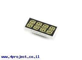 תמונה של מוצר תצוגה אלפאנומרית לבנה, 4 תאים