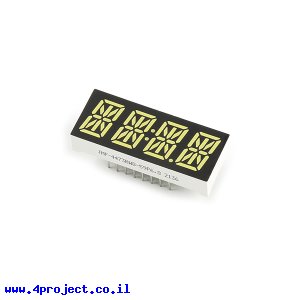 תצוגה אלפאנומרית לבנה, 4 תאים