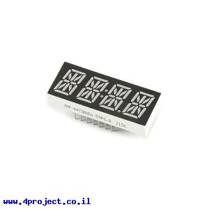 תצוגה אלפאנומרית ירוקה, 4 תאים