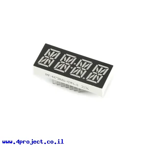תצוגה אלפאנומרית ירוקה, 4 תאים