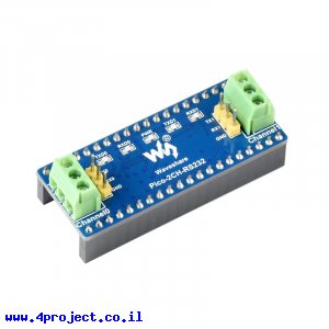 מתאם RS232 שני ערוצים (SP3232EEN) לכרטיסי Raspberry Pi Pico