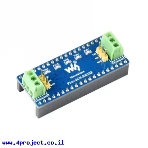 מתאם RS232 שני ערוצים (SP3232EEN) לכרטיסי Raspberry Pi Pico