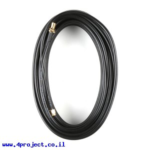 כבל מתאם SMA זכר ל-SMA נקבה - 10 מטר, RG58