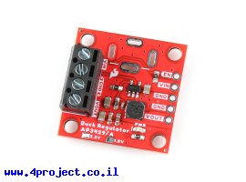 תמונה של מוצר מודול ממיר מתח (מוריד) 3.3V/2A - דגם AP3429A, מגוון חיבורים