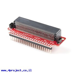 מתאם לכרטיס micro:bit של SparkFun, מחברים מולחמים, חיבור Qwiic