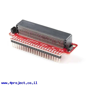 מתאם לכרטיס micro:bit של SparkFun, מחברים מולחמים, חיבור Qwiic