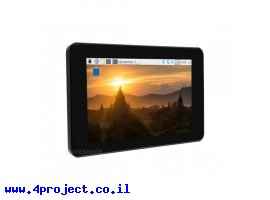 תמונה של מוצר מסך מגע קיבולי LCD 7" 800x480, ממשק DSI, מארז פלסטיק