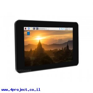 מסך מגע קיבולי LCD 7" 800x480, ממשק DSI, מארז פלסטיק