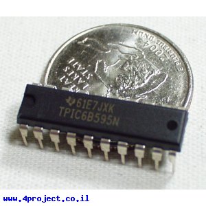 שבב הזזה 8bit Serial In/Parallel Out TPIC6B595 - זרם גבוה