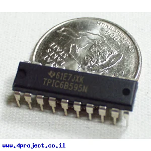 שבב הזזה 8bit Serial In/Parallel Out TPIC6B595 - זרם גבוה
