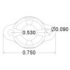 גלגל כדורי מתכתי - 9.5 מ"מ