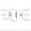 תומך מיסב 1/4" (6.35 מ"מ), שטוח, תבנית 16x32 מ"מ - חבילה של 2