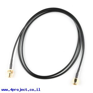 כבל מתאם RP-SMA זכר ל-RP-SMA נקבה - 1 מטר, RG174