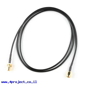 כבל מתאם RP-SMA זכר ל-RP-SMA נקבה - 1 מטר, RG174