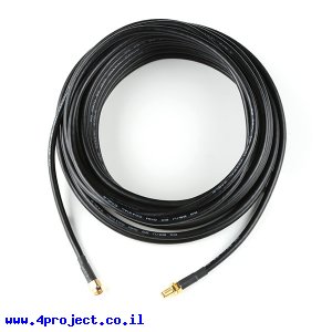 כבל מתאם RP-SMA זכר ל-RP-SMA נקבה - 10 מטר, RG58