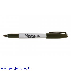 טוש לא מחיק Sharpie ראש F - שחור