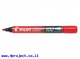 תמונה של מוצר טוש לא מחיק Pilot SCA-100 (פיילוט) ראש עגול - אדום