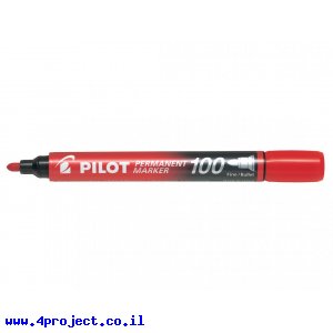 טוש לא מחיק Pilot SCA-100 (פיילוט) ראש עגול - אדום