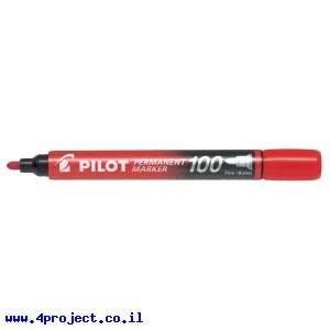 טוש לא מחיק Pilot SCA-100 (פיילוט) ראש עגול - אדום