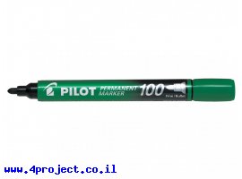 תמונה של מוצר טוש לא מחיק Pilot SCA-100 (פיילוט) ראש עגול - ירוק